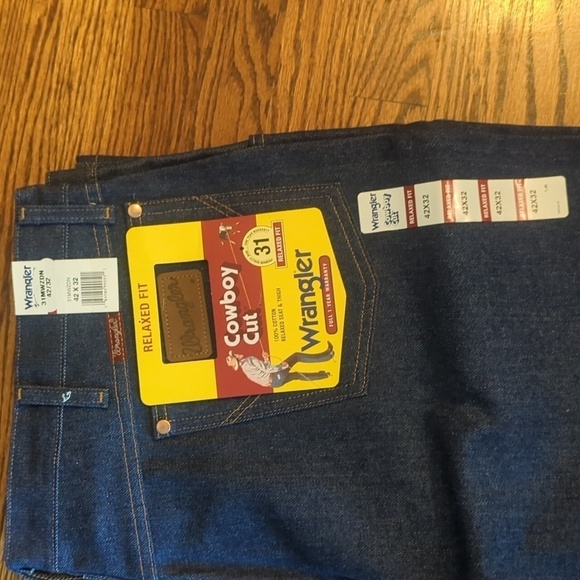 Wrangler Cowboy Cut relaxed fit Blue denim Western jeans NWT W42 L32 - Picture 7 of 11